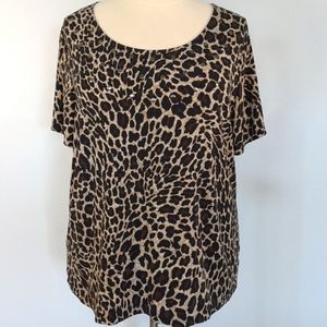Dress Barn animal/leopard print blouse